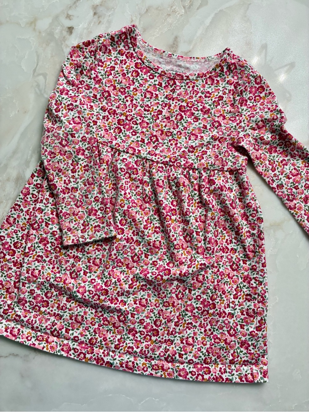 Carter's Pink Floral Long-Sleeve Dress